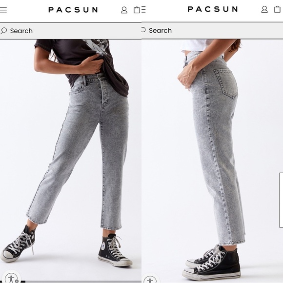 PacSun Denim - Pacsun Gray High Rise Straight Jeans Size 25